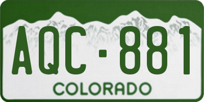 CO license plate AQC881