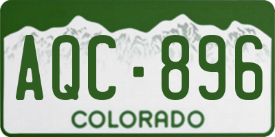 CO license plate AQC896