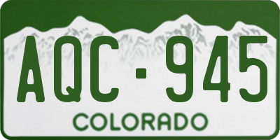 CO license plate AQC945