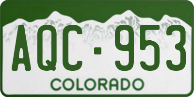 CO license plate AQC953