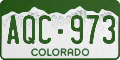 CO license plate AQC973