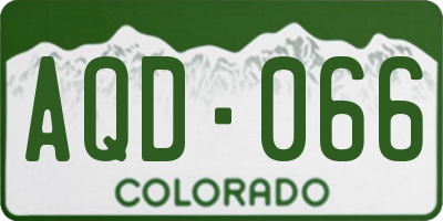 CO license plate AQD066