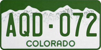 CO license plate AQD072