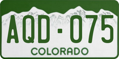 CO license plate AQD075