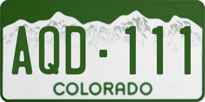 CO license plate AQD111