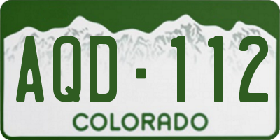 CO license plate AQD112