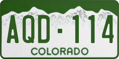 CO license plate AQD114
