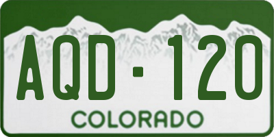 CO license plate AQD120