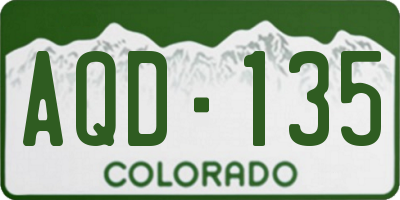 CO license plate AQD135