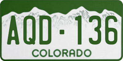 CO license plate AQD136