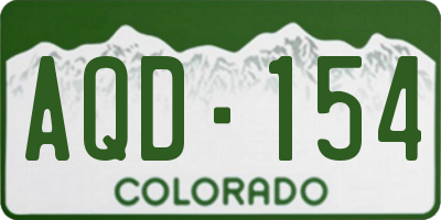 CO license plate AQD154
