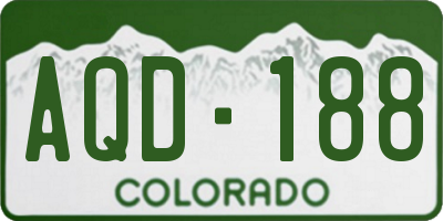 CO license plate AQD188