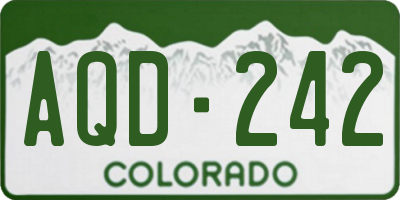 CO license plate AQD242
