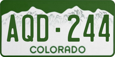 CO license plate AQD244