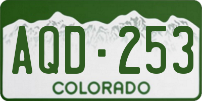 CO license plate AQD253