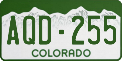 CO license plate AQD255