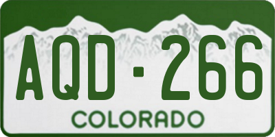 CO license plate AQD266