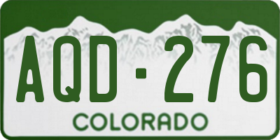 CO license plate AQD276