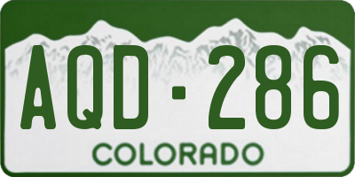 CO license plate AQD286
