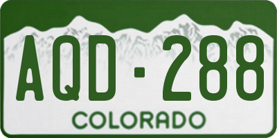 CO license plate AQD288
