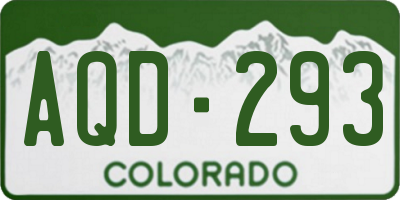 CO license plate AQD293
