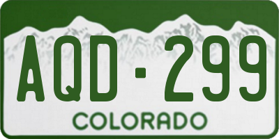 CO license plate AQD299