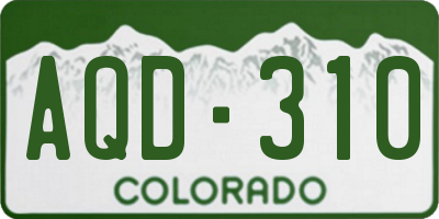 CO license plate AQD310
