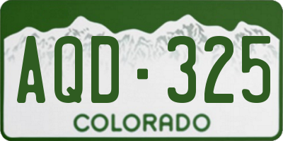 CO license plate AQD325