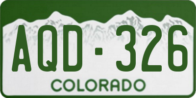 CO license plate AQD326