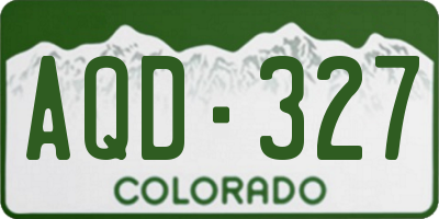 CO license plate AQD327