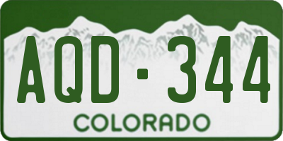 CO license plate AQD344