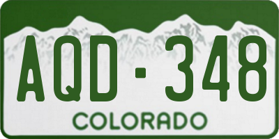 CO license plate AQD348