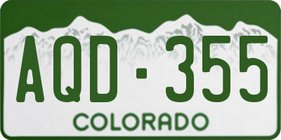 CO license plate AQD355