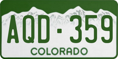 CO license plate AQD359