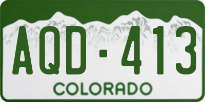CO license plate AQD413