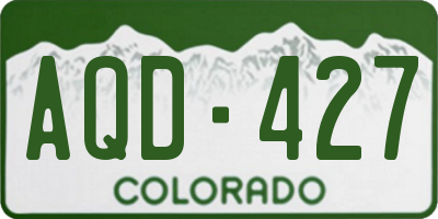 CO license plate AQD427