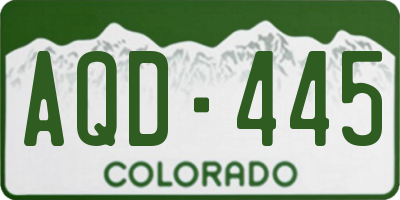CO license plate AQD445