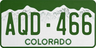 CO license plate AQD466
