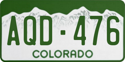 CO license plate AQD476