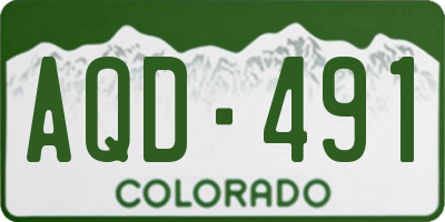 CO license plate AQD491