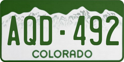 CO license plate AQD492