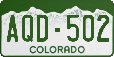 CO license plate AQD502