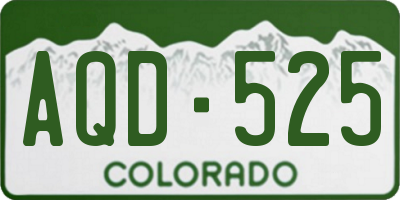 CO license plate AQD525