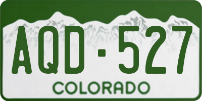 CO license plate AQD527