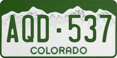 CO license plate AQD537