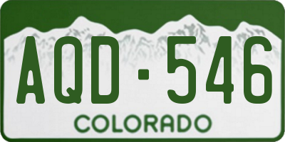 CO license plate AQD546