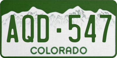 CO license plate AQD547