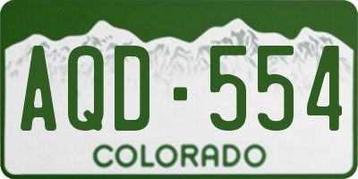 CO license plate AQD554