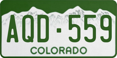 CO license plate AQD559
