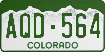 CO license plate AQD564